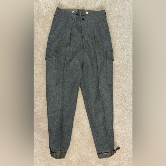 Vintage Swedish Wool C48 Winter Cargo Heavyweight Military Field Hunting Pants - Picture 1 of 14